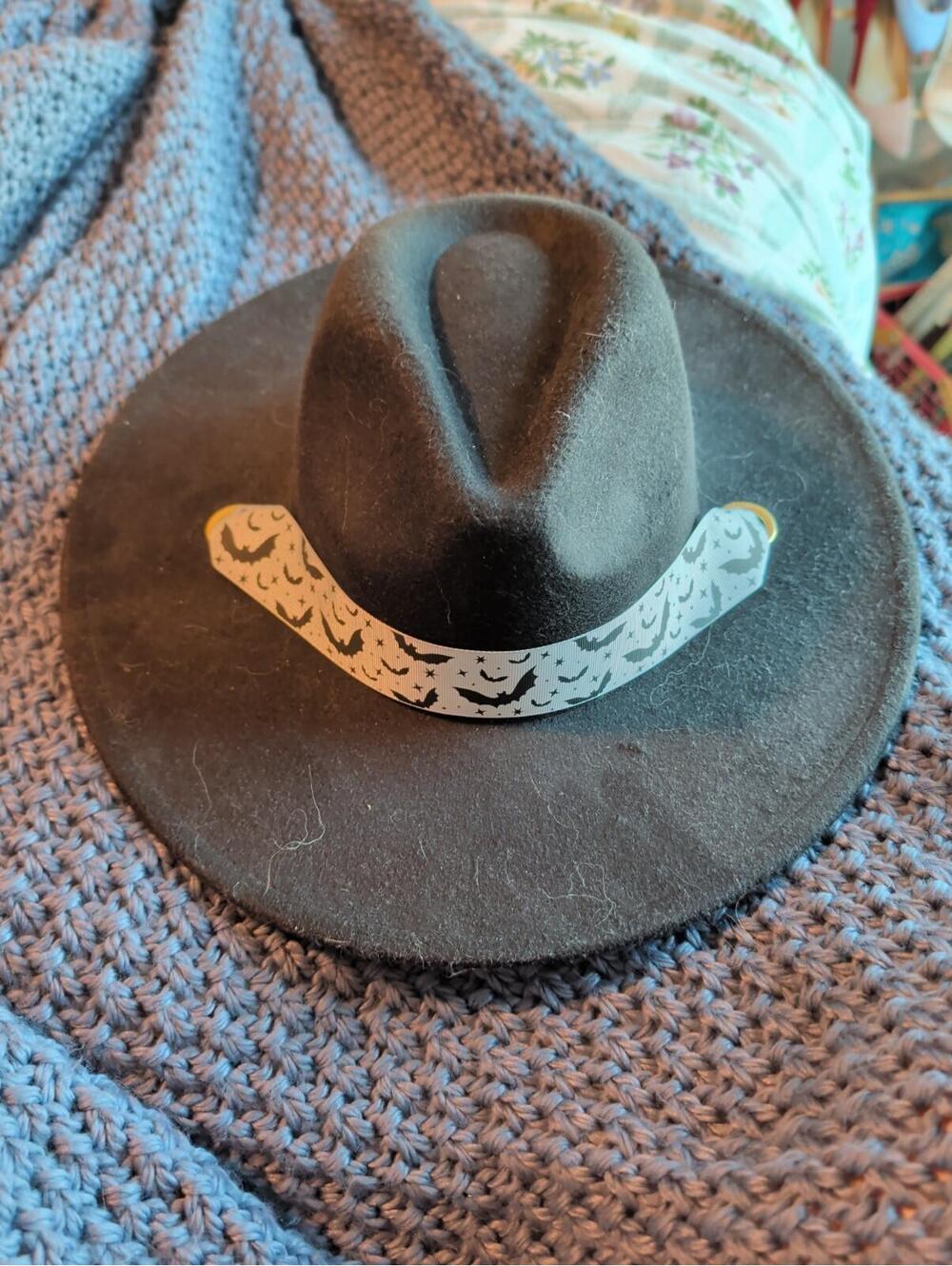 Witchwood Felt Hat With Bat Ribbon